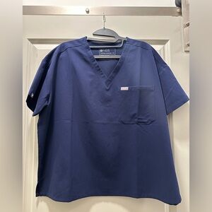 Figs Navy Blue Scrub Top
